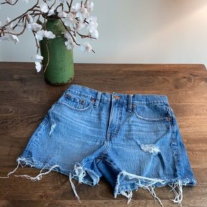 Madewell High Rise Denim Shorts Size 27